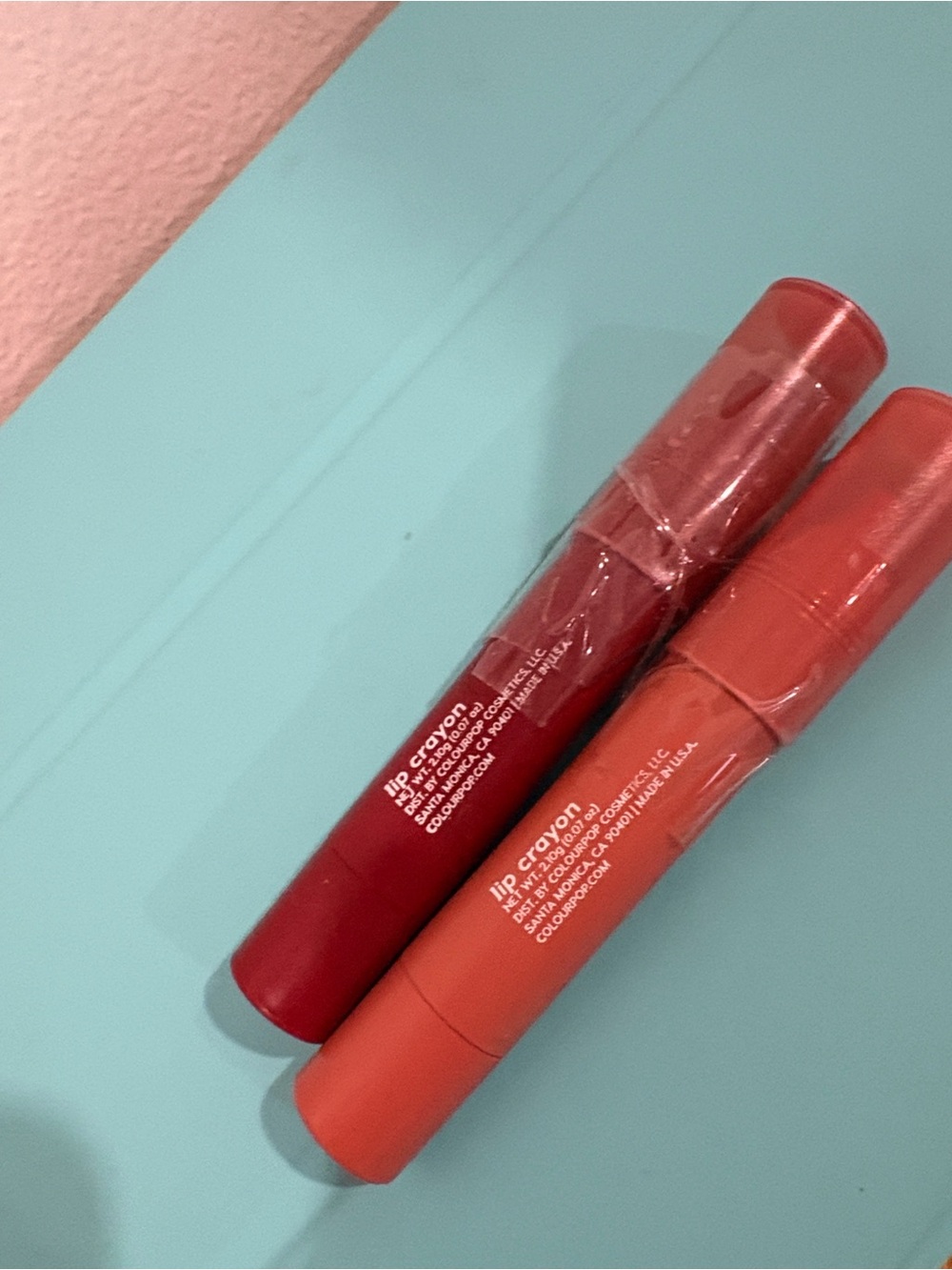 Just a tint colourpop lip crayon each